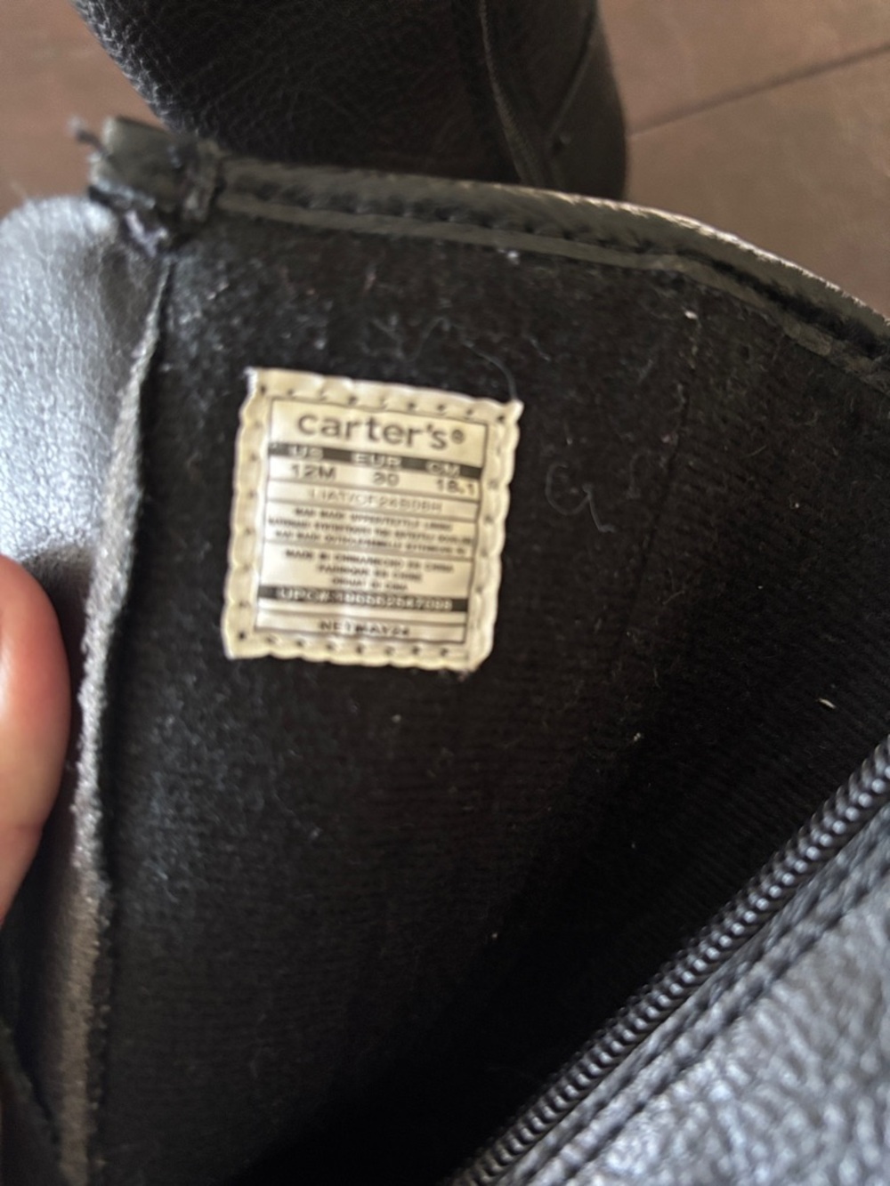 Carter's Black Kids Mid-Calf Riding Boots with Buckle Accent - Picture 2 of 6